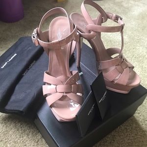 Ysl tribute sandal in nude color